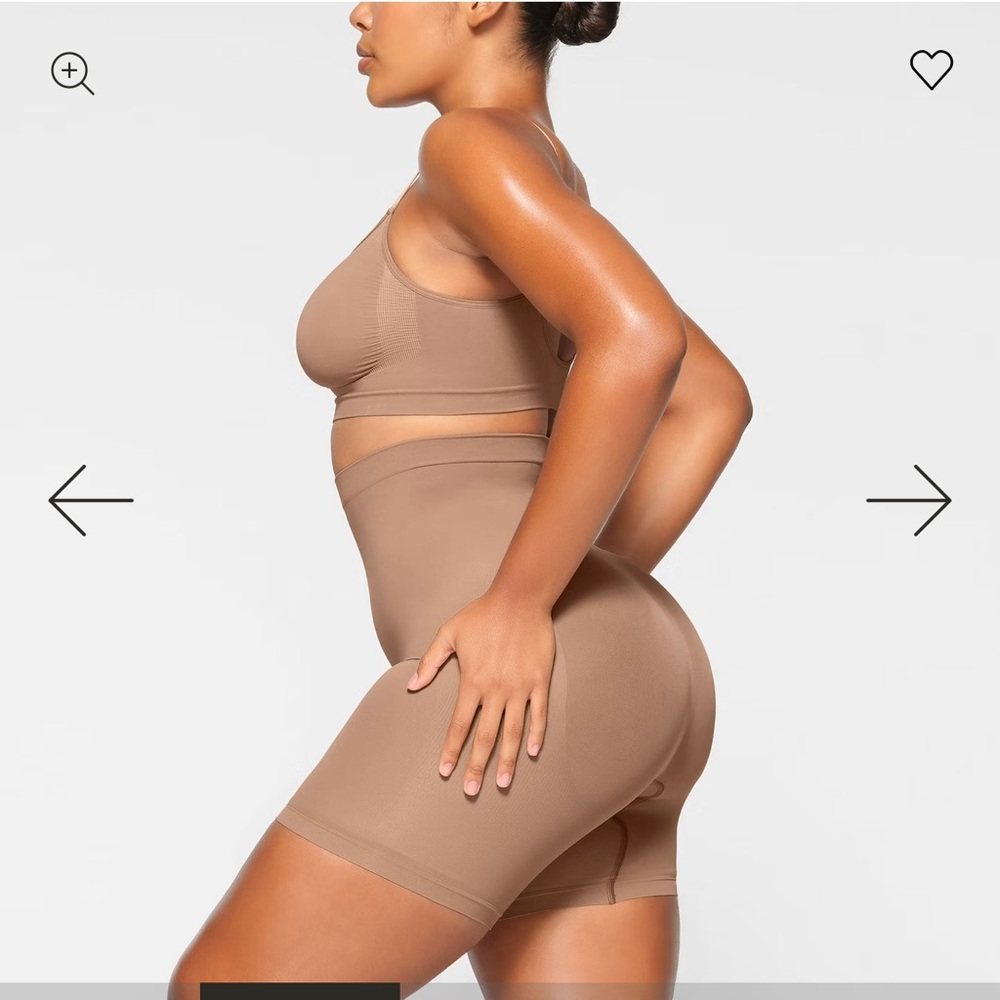 SKIMS High-Waist Shapewear Shorts - Tan - Picture 3 of 7